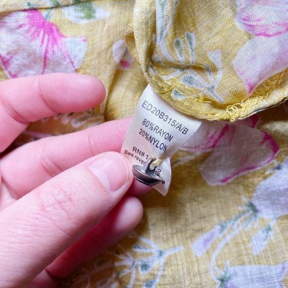 Aratta Silent Journey Yellow Floral Open Front Embroidered Cardigan - Picture 10 of 15